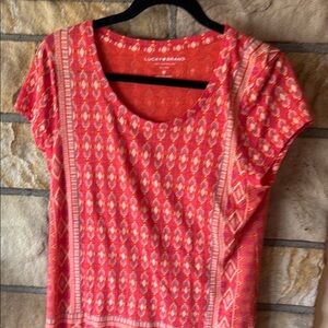 Lucky Brand Pink Flutter Sleeve T-Shirt